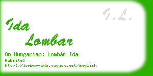 ida lombar business card
